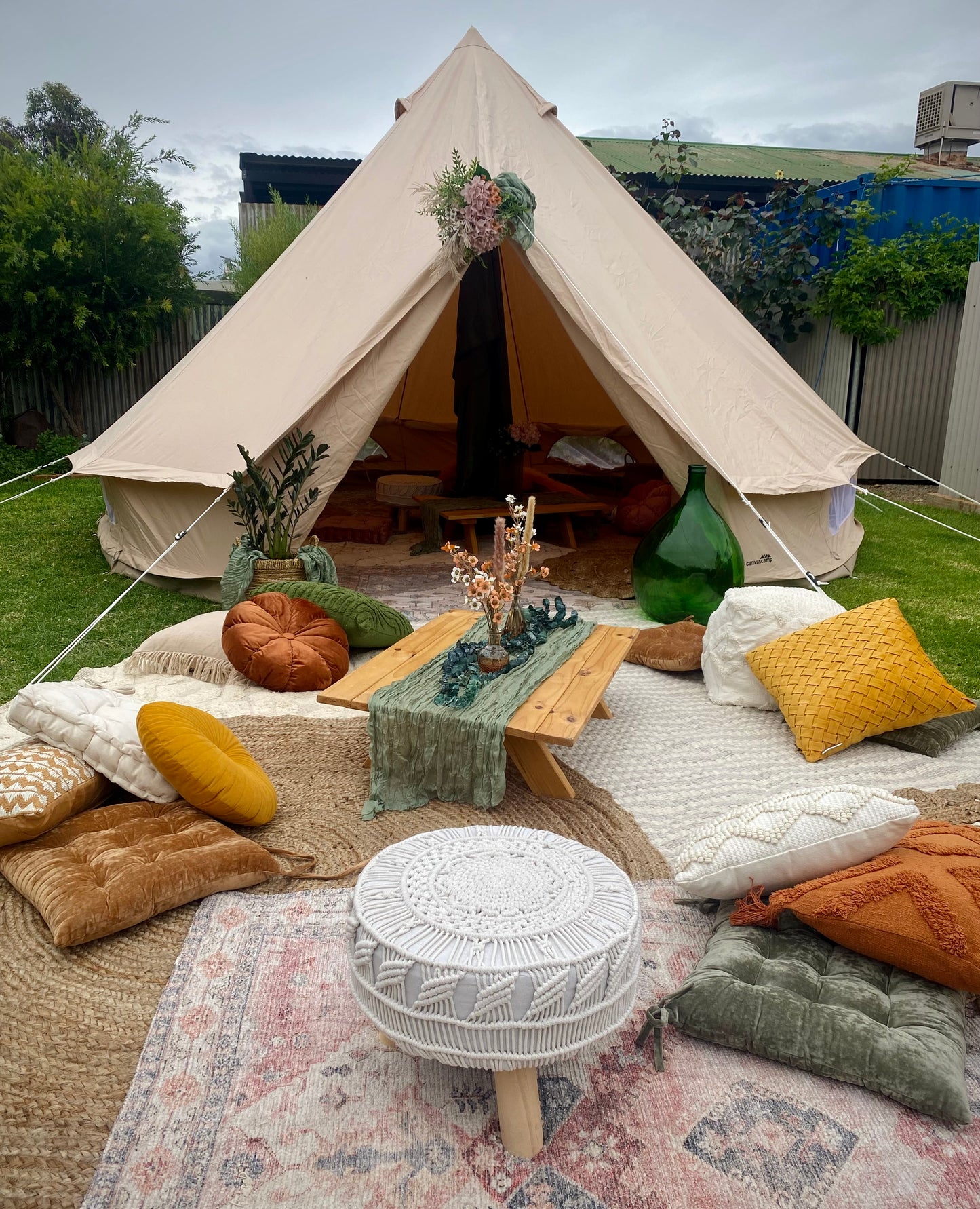 Bell Tent Picnic Setup