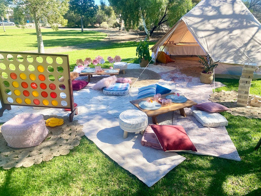 Bell Tent Picnic Setup