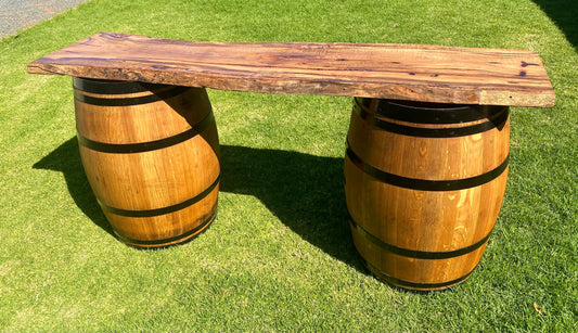 Marri Timber Top Barrel Bar